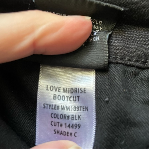 Hudson Women's Size 26 Love Mid Rise Bootcut Black Denim Jeans Style# WM109TEN - Picture 12 of 14